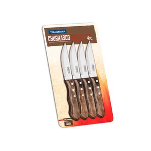 Pack cuchillo asado 4 un mango Polywood Jumbo castaño tramontina Madera castaño