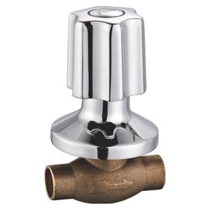 Llave Paso Campana Soldar Embutida 3/4" Cromolux Fas Cromo