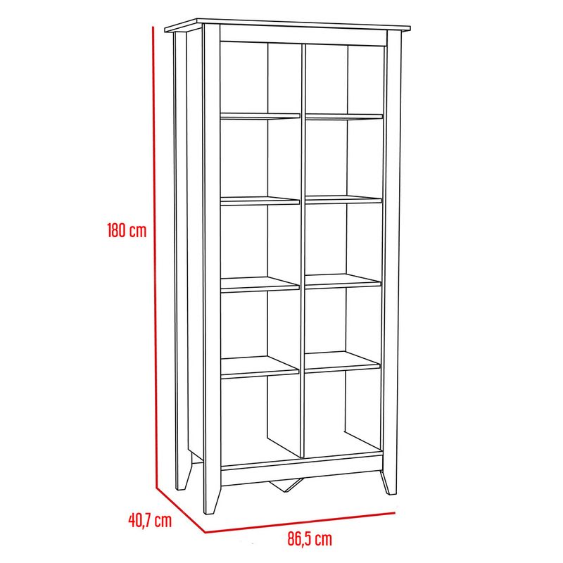 Combo-Office-39-Escritorio---Biblioteca---Rovere---Blanco-TuHome