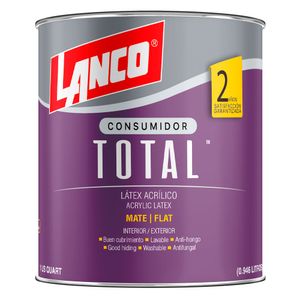 Pintura Latex Total Ladrillo 1/4gl Lanco Rojo