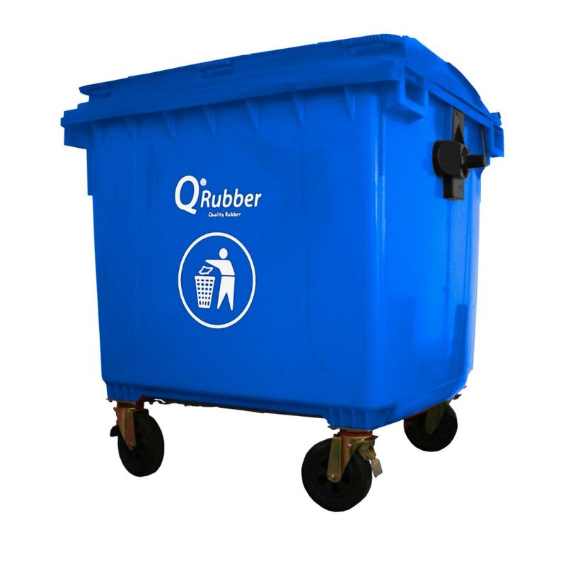 Contenedor-Basura-1100-Lts.-Azul-Qrubber