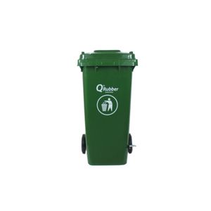 Contenedor Basura 120 Lts. con Pedal Verde QRubber