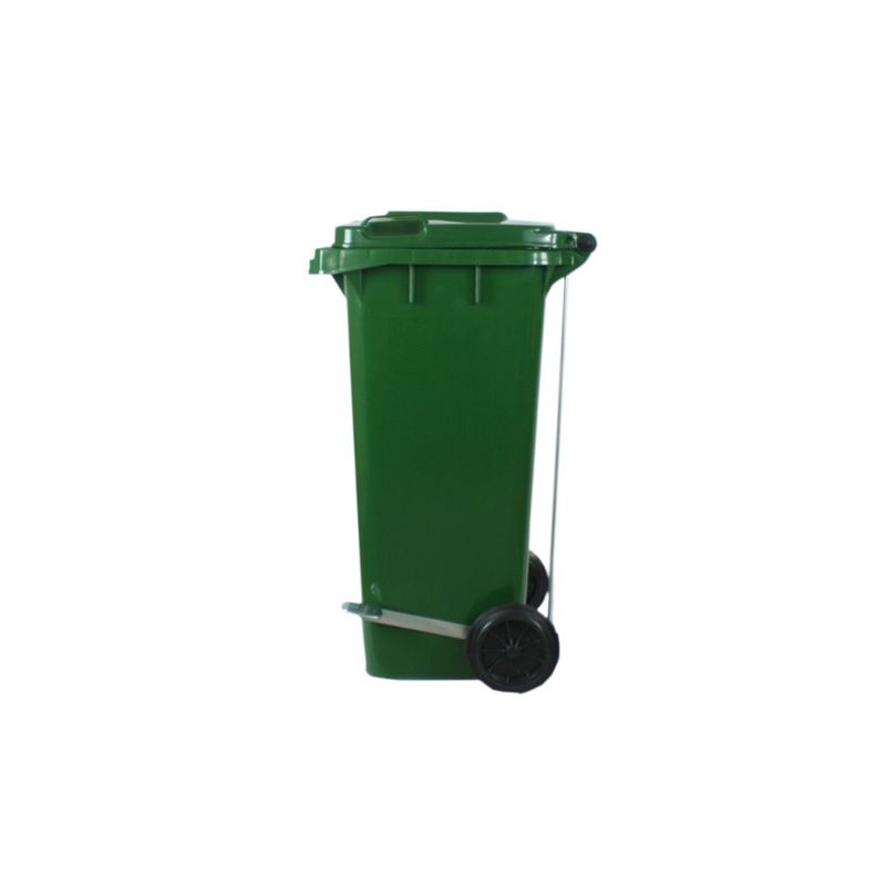 Contenedor-Basura-120-Lts.-con-Pedal-Verde-QRubber