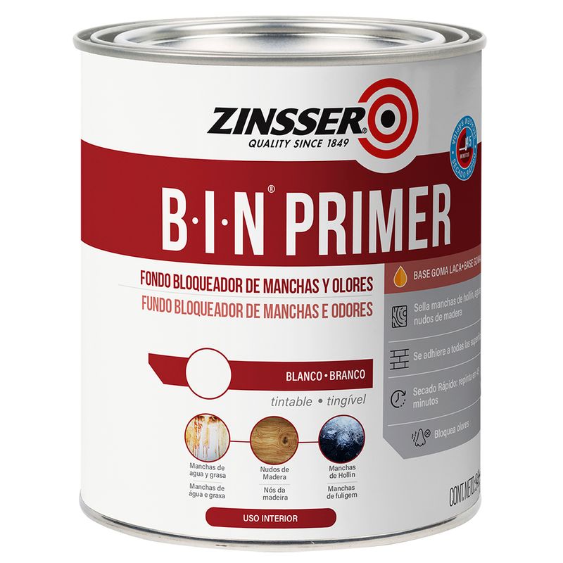Primer Blanco Mate Zinsser BIN 946ml RustOleum