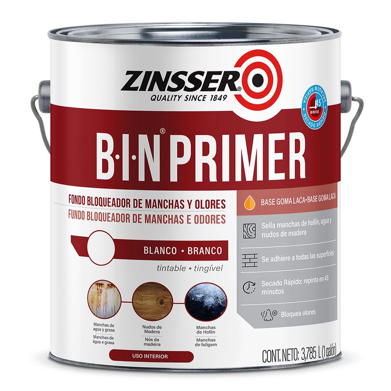 Primer Blanco Mate Zinsser BIN 3,785L RustOleum