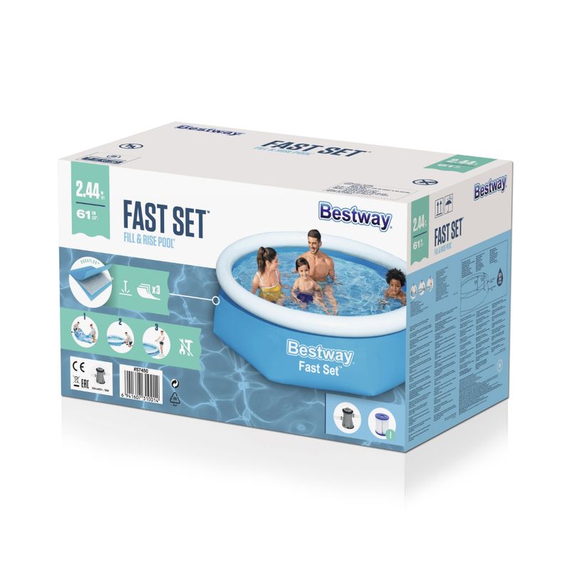 Piscina-Fast-Set-Azul-2.44m-x-61cm-Pool-Set-57450-Bestway