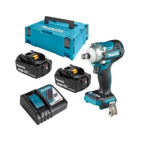 Llave de Impacto Inalámbrica 18V Batería + Cargador + Makpac DTW300RTJ Makita