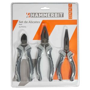 Set Alicate Universal 7'' Cortante 6'' Punta 6'' Hammerbit