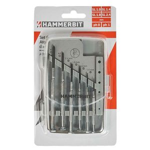 Set Atornillador 6Pcs De Precision Hammerbit