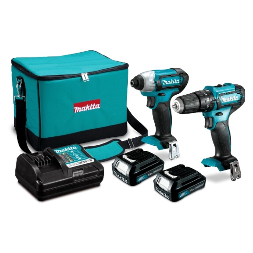 Makita - Taladro percutor inalámbrico 12V 10mm HP333D + 1 batería 1,5 Ah  Makita