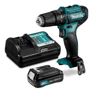 Taladro Percutor 10Mm Hp333Dwyx3-1 + 1 Batería 12V 2.0 AH + Cargador Makita