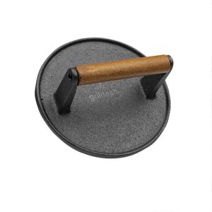 Prensa Hamburguesas Fierro Fundido 17,5cm Grilltech