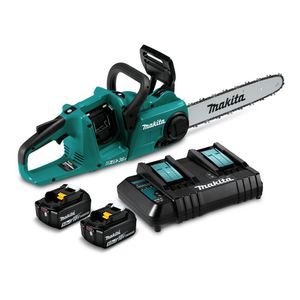 Electrosierra Inalámbrica 36v Espada 14", Incluye 2 Baterías 18v 5,0ah y Cargador Doble- Duc353ct2 (Makita)