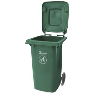 Contenedor Basura 240 lt Qrubber Verde