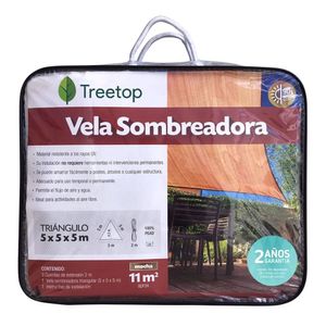 Vela Sombreadora Triangular De 5x5x5 Mocha