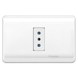 Placa Toma Corriente 10 Amp Simple Marisio - Schneider Blanco