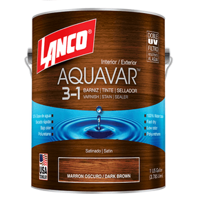 Barniz Aquavar Marrón Oscuro 1Gl Lanco 394803