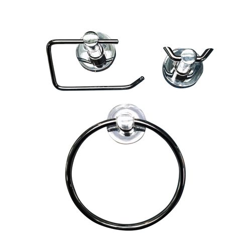 Kit Accesorios 3 Piezas Plastico Cromado Fanaloza