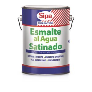 Esmalte Al Agua Satinado Blanco Galón Sipa