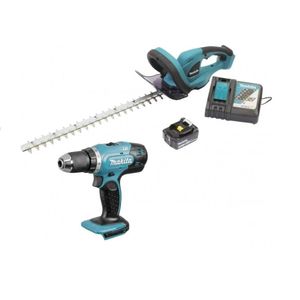 Cortaseto Inalámbrico 18V DUH523R-1F + Taladro Atornillador Inalámbrico + Batería y Cargador Makita