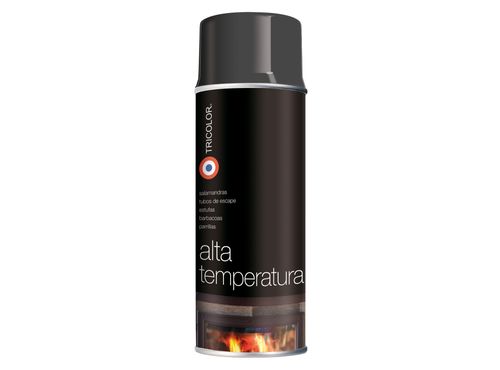 Esmalte Alta Temperatura 485 ml Spray Tricolor Negro
