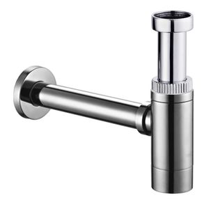 Sifón Lavatorio Cromado 1 1/4´´ Con Tubo 12 cm C/Cola 10 cm Fas Cromo