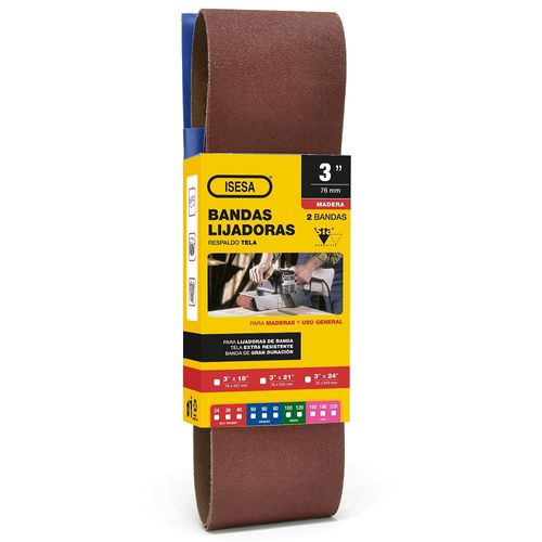 Lija Banda Madera 3 X 21 Grano 100 765916 Isesa