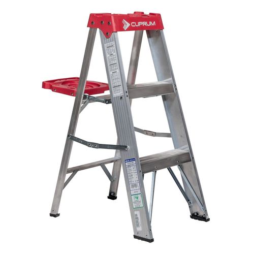 Escalera Tijera Aluminio 0.91 Mt c/Capacidad de carga 150 Kg 2312-03 Cuprum