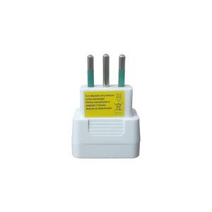 Macho Adaptador 16A A 10A Blanco C/Proteccion MEC
