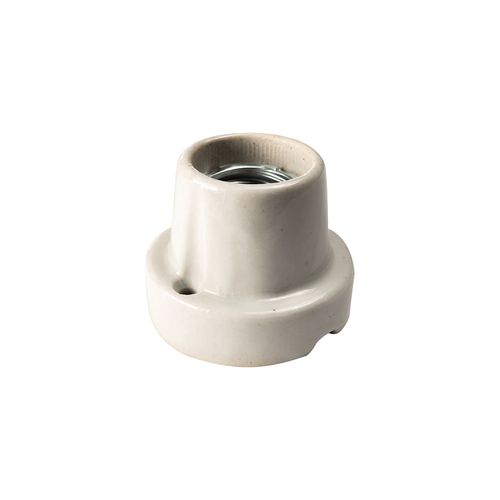Base Recta E-27 Porcelana Blanco MEC