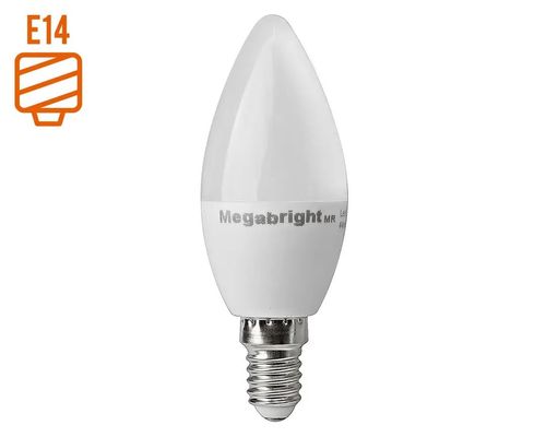 Ampolleta LED E14 C37 Megabright Luz Fría 5W