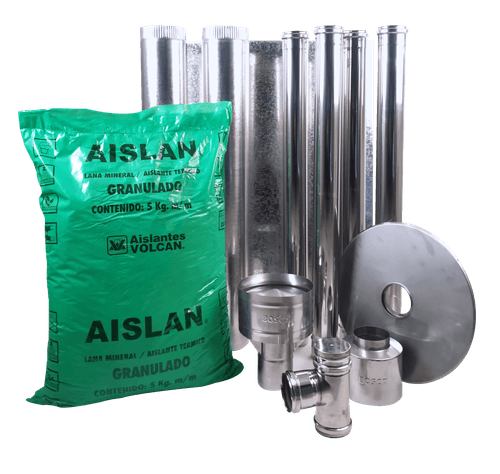 Kit Cañones Pellet a Techo 80Mm X 4.0M Vertical Bosca
