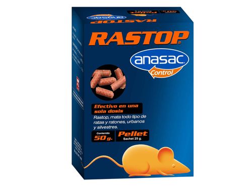 Raticida Rastop Cebo Pellet 50gr Anasac Control
