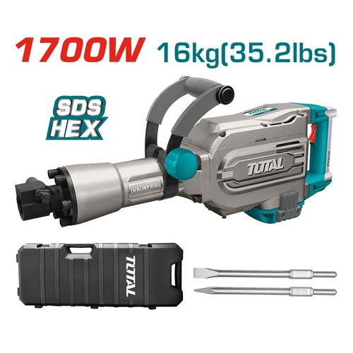 Martillo Demoledor Electrico Total 1700W SDS Max 16kg Alta Potencia -TOTAL