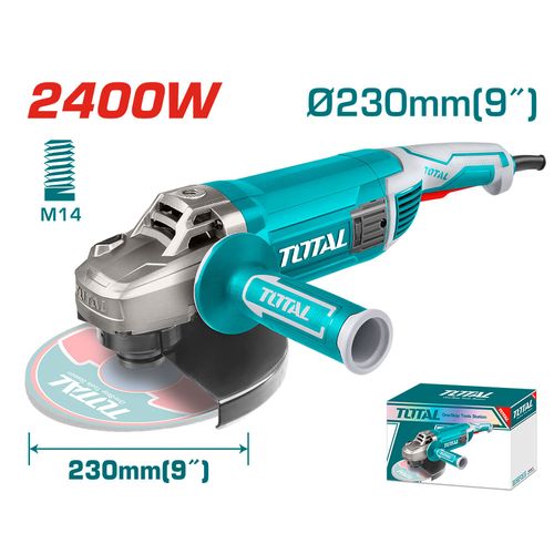 Esmeril Angular Electrico Total 230mm 2400W 6000 RPM Alta Potencia -TOTAL