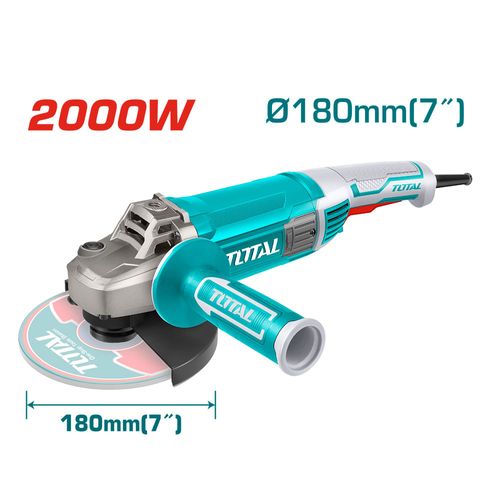 Esmeril Angular Electrico Total 180mm 2000W 6500 RPM Disco Grande -TOTAL