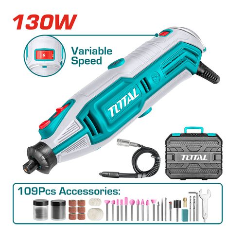 Herramienta Multiuso Electrica Total 130W Oscilante Accesorios -TOTAL