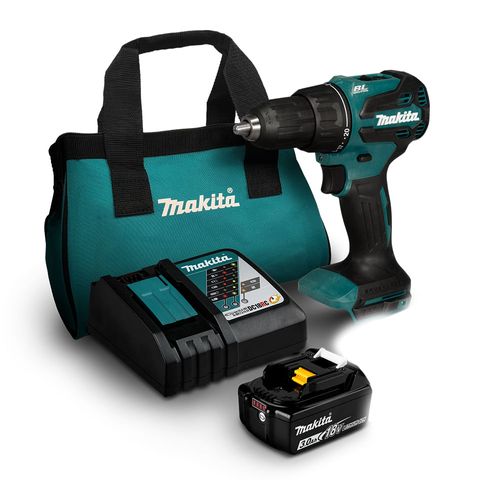 TALADRO PERCUTOR INALAMBRICO 18V BL 65NM + BATERÍA Y CARGADOR - MAKITA DHP490RFX