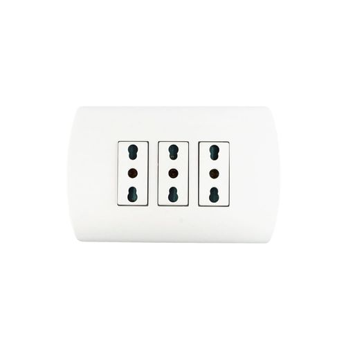 Tomacorriente Triple Bipaso 2P+T 10/16A  MEC