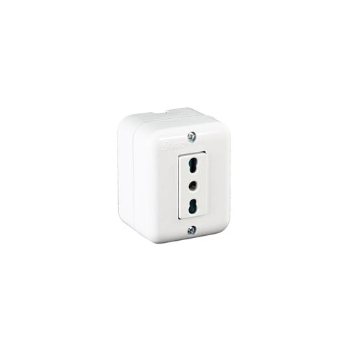 Tomacorriente Sencillo 2P+T Bipaso 250V/10-16A  MEC