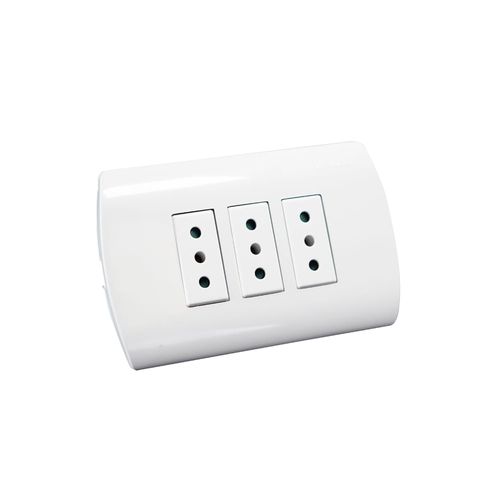 Toma Corriente Triple 10A Aris Pro Compac Emb. Mec MEC