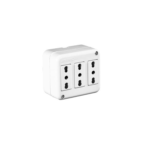 Tomacorriente Triple 2P+T Bipaso 250V/10-16A  MEC