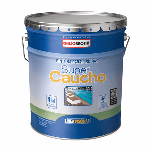 Pintura para Piscina Supercaucho Azul Piscina 4GL Chilcorrofin