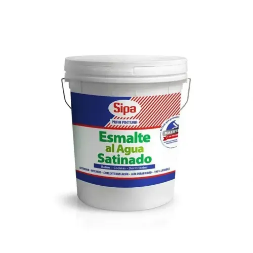 Esmalte al Agua 4GL Blanco Satinado Sipa
