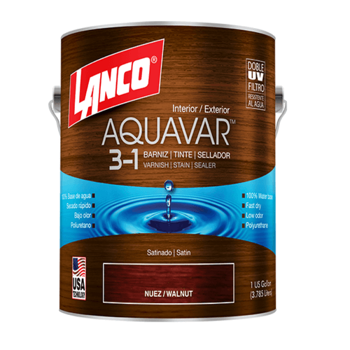 Barniz Aquavar Nuez 1Gl Lanco