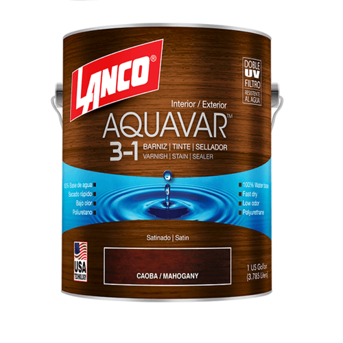 Barniz Aquavar Caoba 1Gl Lanco