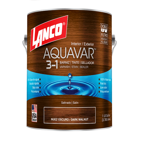 Barniz Aquavar Nuez Oscuro 1Gl Lanco