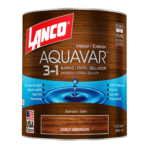 Barniz Aquavar Early American 1/4Gl Lanco