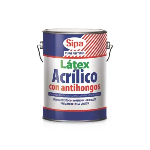 Latex Acrílico Anti Hongos 1GL Blanco Sipa