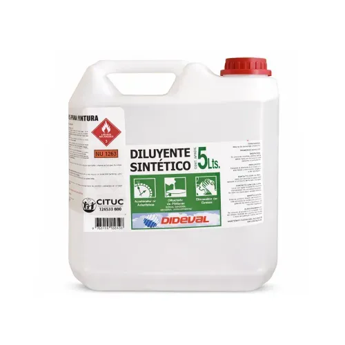 Diluyente Sintético 5 Litros Transparente Dideval